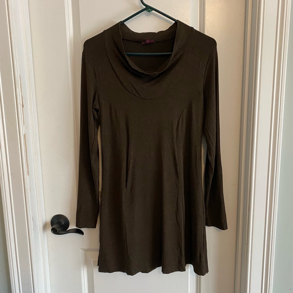 Salaam Brown Long Sleeve Tunic Top